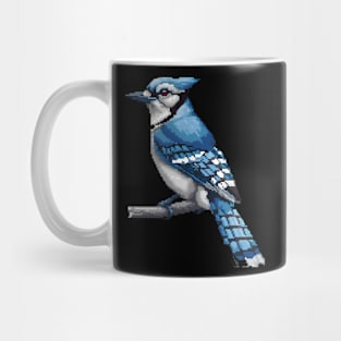 Pixel Blue Jay Mug